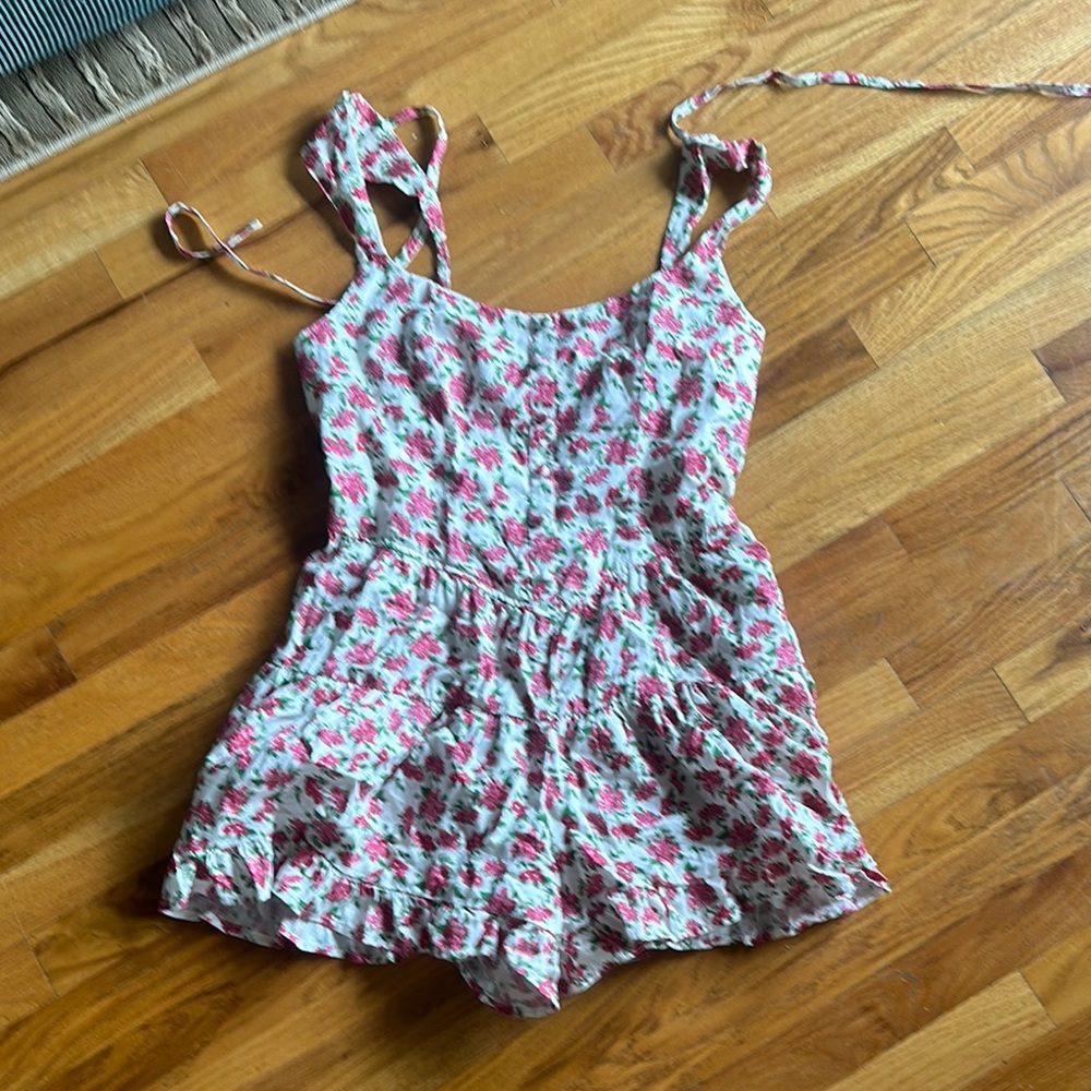 Target Pink and White Mini Dress with Adjustable Straps